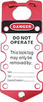 Safety Device Lockout/Tagout Labeled (Eng) Hasps