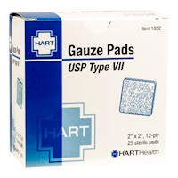 HART 2 x 2 Inch (in) Sterile Gauze Pads