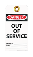 'Out of Service' Lockout Tags