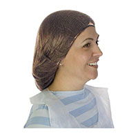 DuraWear™ 24 Inch (in) Length White Nylon Hairnets