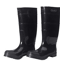 Black Polyvinyl Chloride (PVC) Boots