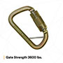 3M™ DBI-SALA® Rollgliss™ Technical Rescue Offset D Fall Arrest Carabiners with Captive Eye - 7
