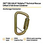 3M™ DBI-SALA® Rollgliss™ Technical Rescue Offset D Fall Arrest Carabiners with Captive Eye - 2